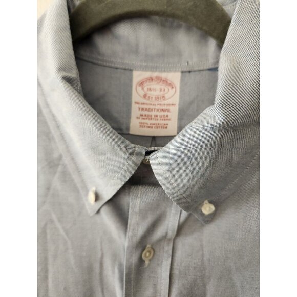 Brooks Brothers Mens Polo Shirt  Long Sleeve Button Down 100%  Cotton Size 33 - Picture 4 of 9